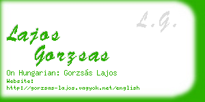 lajos gorzsas business card